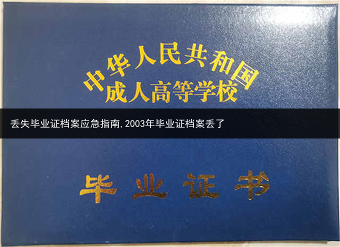 丢失毕业证档案应急指南,2003年毕业证档案丢了