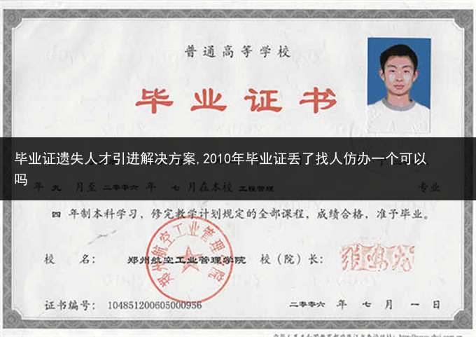 毕业证遗失人才引进解决方案,2010年毕业证丢了找人仿办一个可以吗