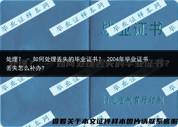处理？ - 如何处理丢失的毕业证书？,2004年毕业证书丢失怎么补办?