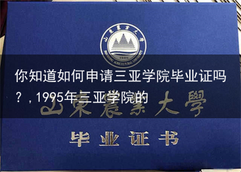 你知道如何申请三亚学院毕业证吗？,1995年三亚学院的