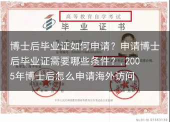 博士后毕业证如何申请？申请博士后毕业证需要哪些条件？,2005年博士后怎么申请海外访问