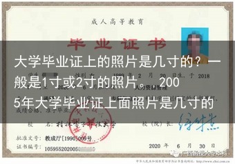 大学毕业证上的照片是几寸的？一般是1寸或2寸的照片。,2005年大学毕业证上面照片是几寸的
